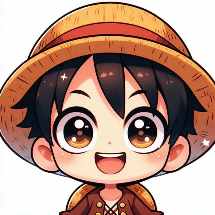 One Piece Luffy chibi nổi bật với phong cách manga