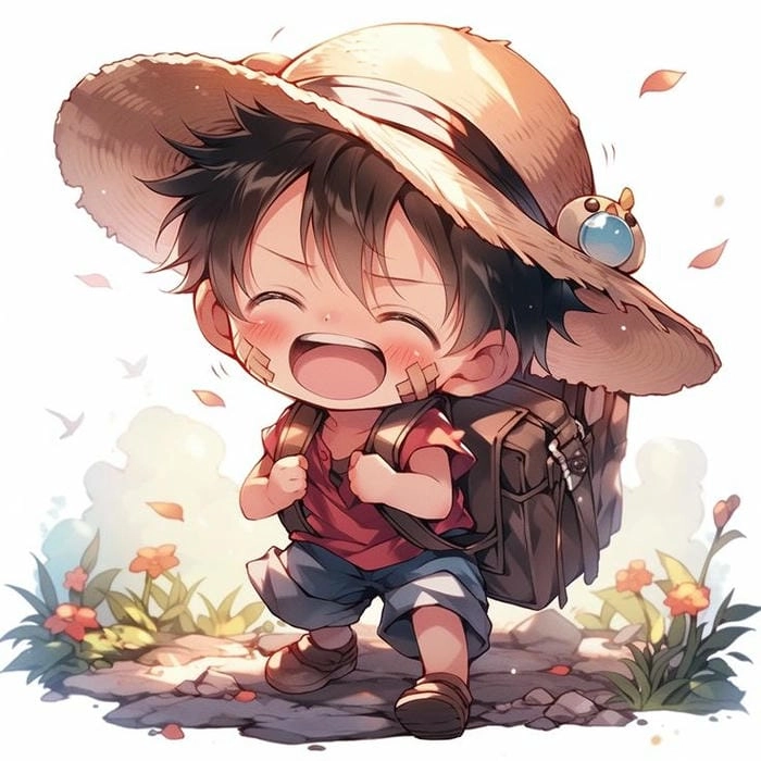 Cách vẽ Luffy chibi cute theo phong cách đơn giản, dễ thương