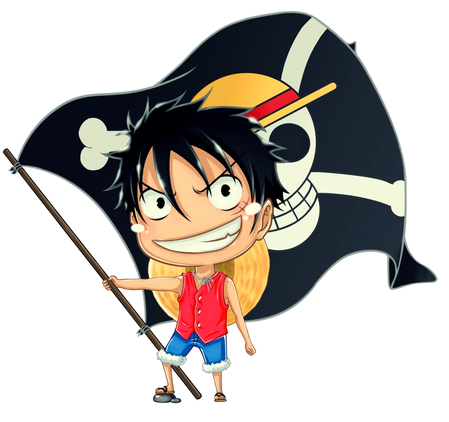 Luffy chibi PNG dễ dàng sử dụng cho thiết kế