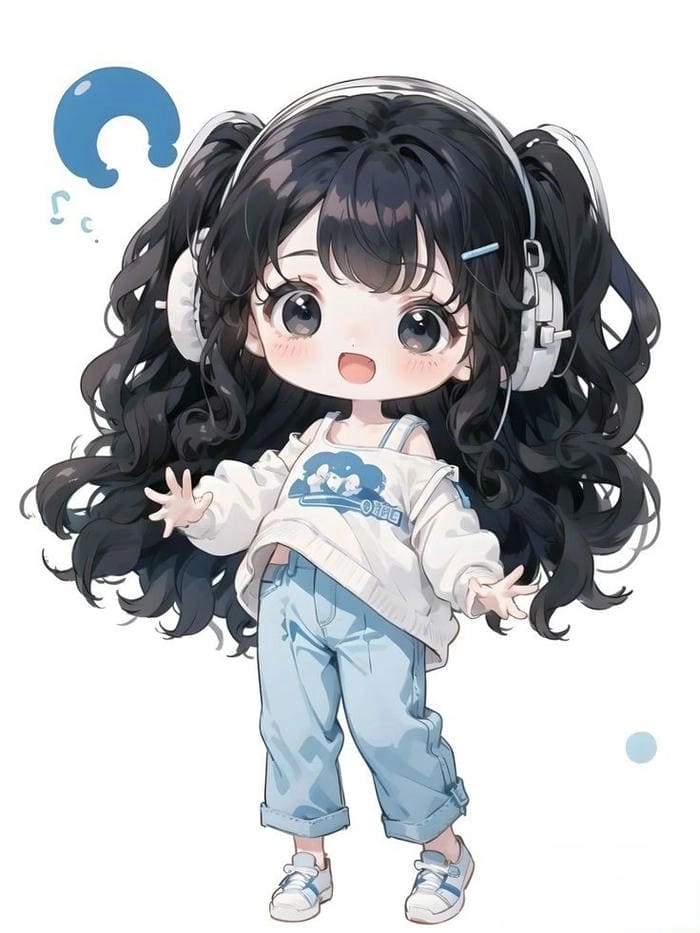 Hình chibi cô gái đáng yêu đốn tim fan