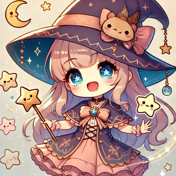 Hình cô gái cute chibi đầy nữ tính