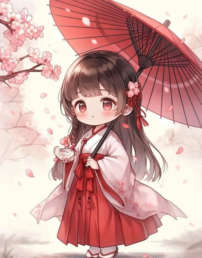 Ảnh cô gái chibi dễ thương và lôi cuốn