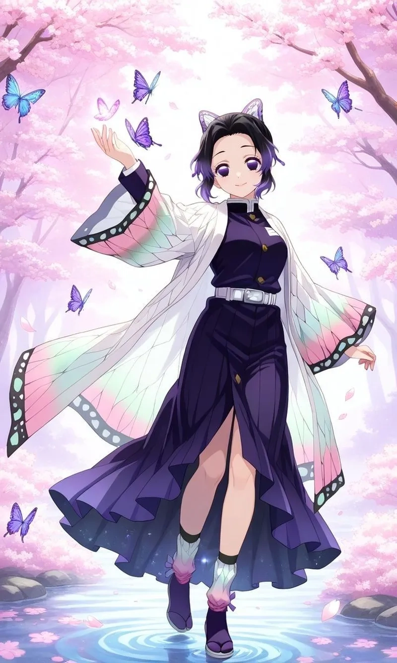 Hình ảnh Shinobu chibi tinh nghịch siêu dễ thương