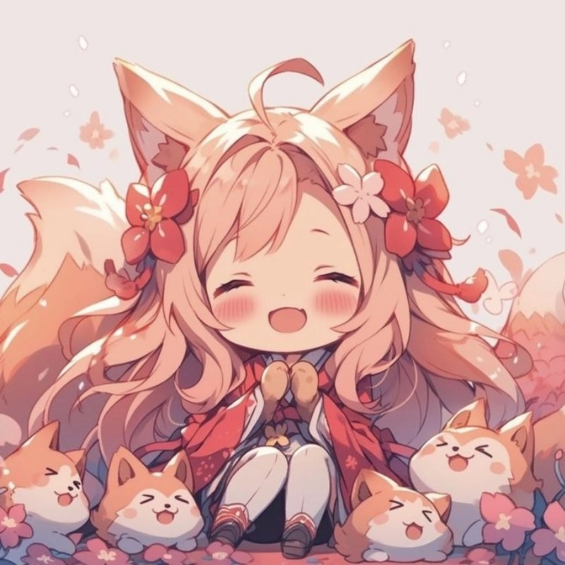 Ảnh cô gái chibi cute nhẹ nhàng và sáng