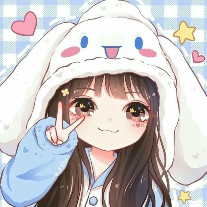 Hình ảnh con gái chibi nhẹ nhàng tinh khôi