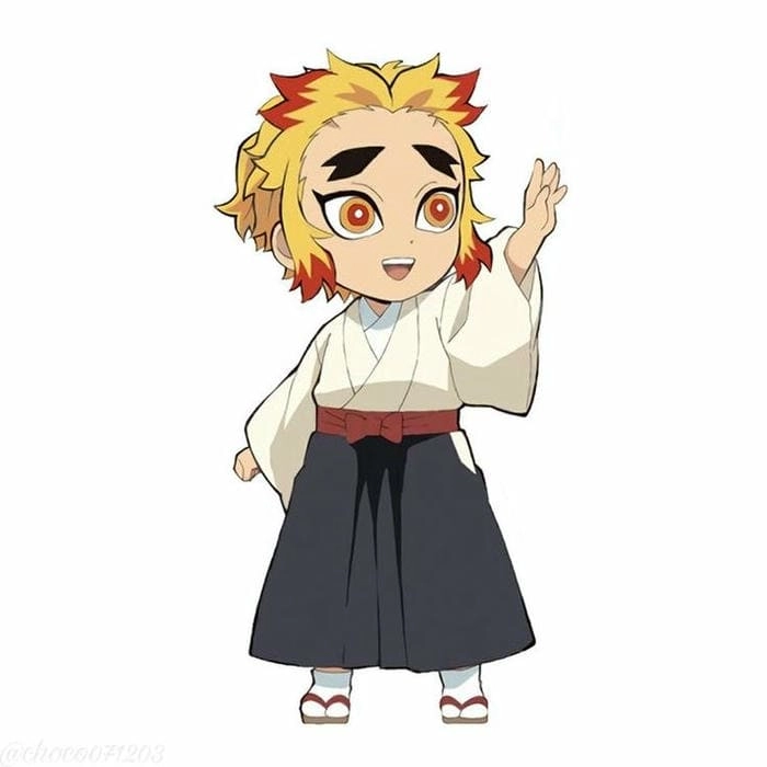 Rengoku chibi dễ vẽ phù hợp với mọi lứa tuổi