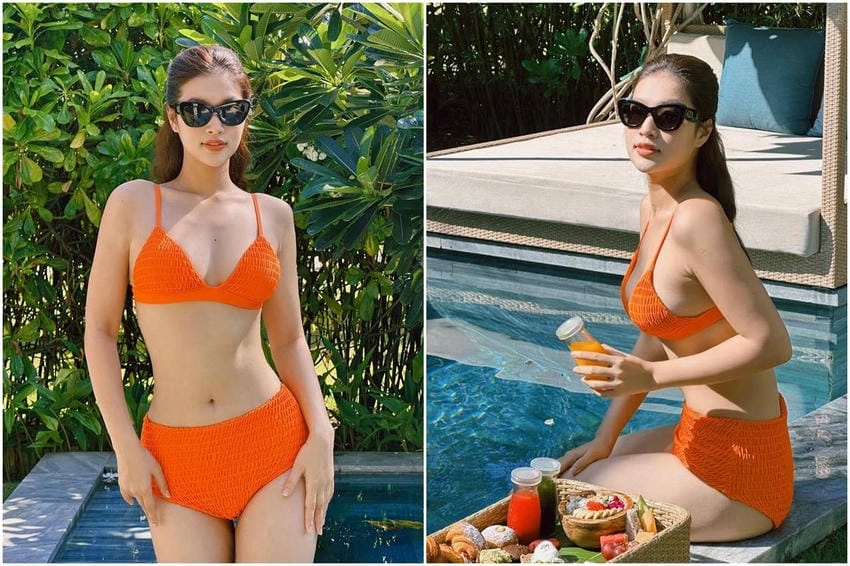 Bikini Đoàn Thiên Ân bốc lửa trên sân khấu quốc tế