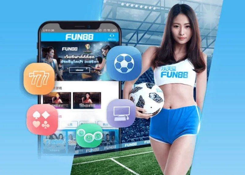  Giao diện nhà cái Fun88 với các trò chơi slot và cược thể thao.