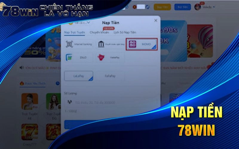  Màn hình đăng nhập 78win với giao diện thân thiện, an toàn.