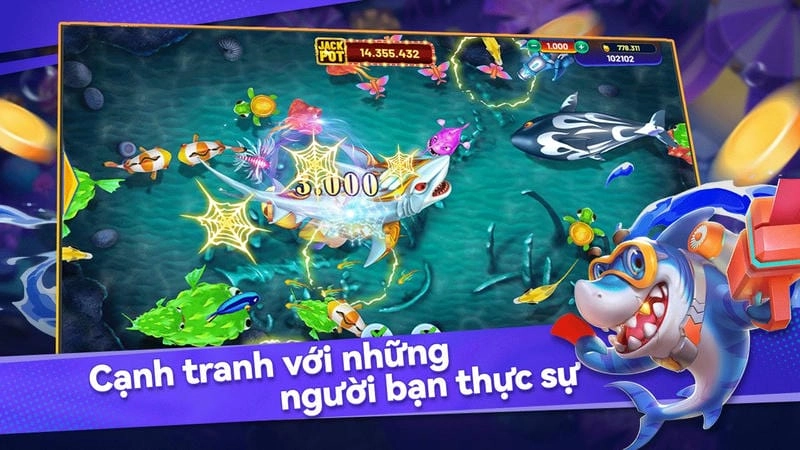 Giao diện thân thiện của game bắn cá Rikvip đổi thưởng.