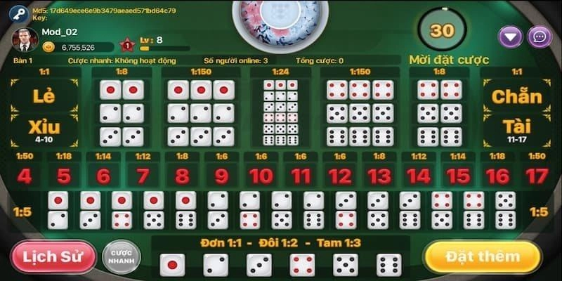 Trải nghiệm loạt biến thể tài xỉu Sin88 cực cuốn