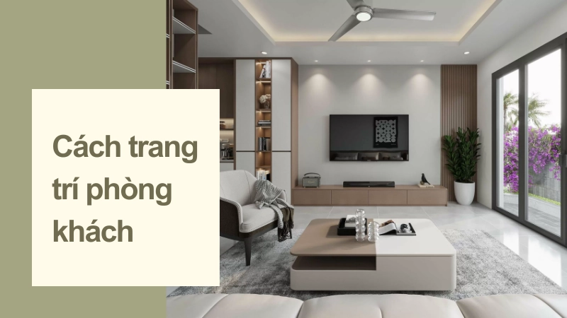 Mẫu thiết kế nội thất phòng khách hiện đại với tông màu sáng