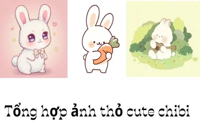 Bộ ảnh thỏ cute chibi siêu dễ thương khiến tim tan chảy