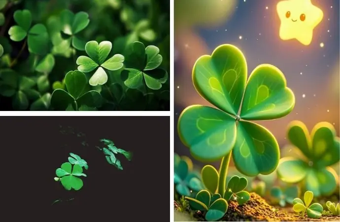 Hình nền cỏ 4 lá phong thủy giúp thu hút vận may cho bạn