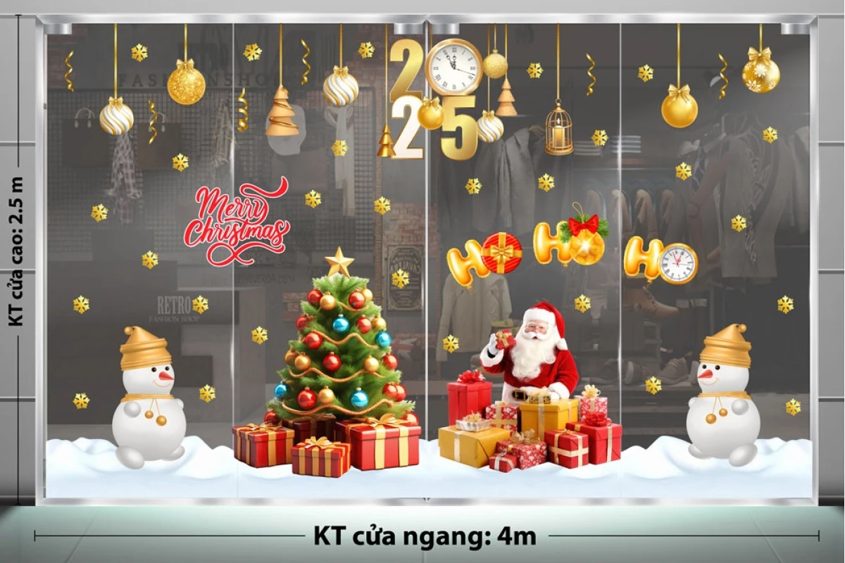 Bán Decal Trang Trí Noel 2026: Hô Biến Không Gian Đón Giáng Sinh Rực Rỡ