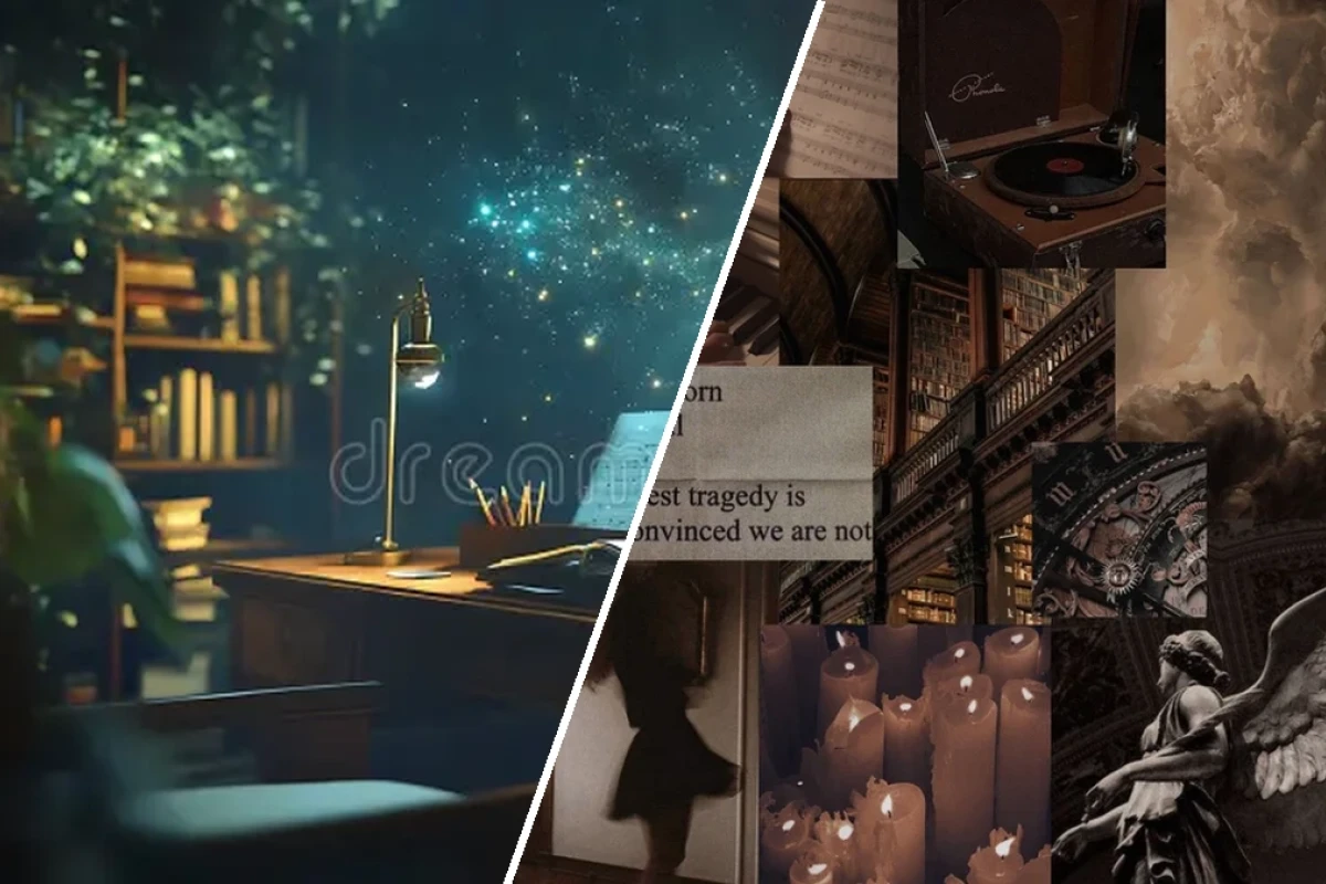 Creative dark academia aesthetic wallpaper for study nook ideas in 2026