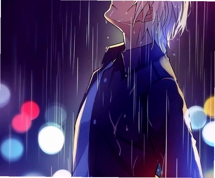 Ảnh anime nam thất tình chết lặng trong mưa