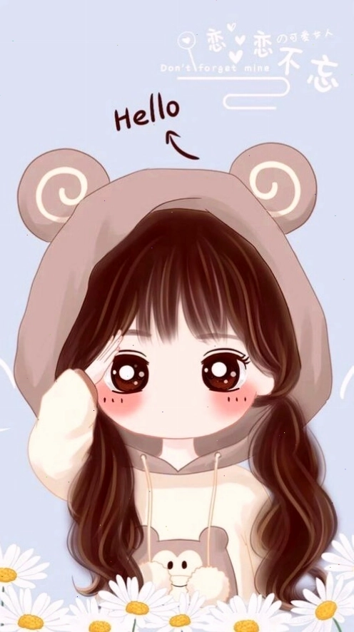 Ảnh avatar hoạt hình cute với tông màu ấm áp