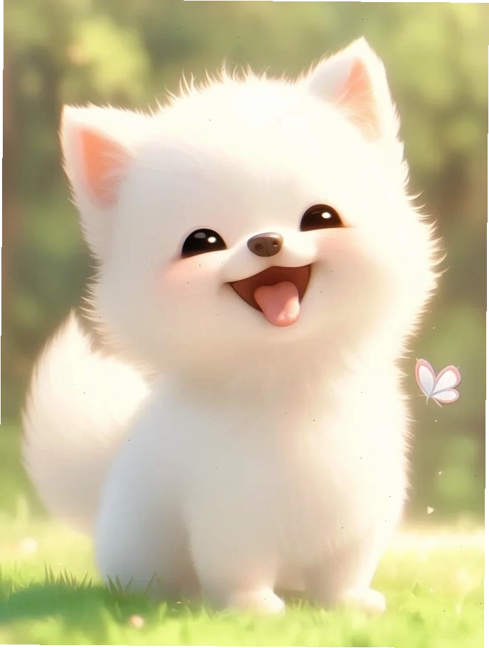 Ảnh chó chibi cute với đôi mắt to tròn