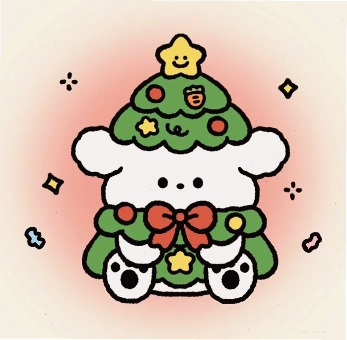 Ảnh chó cute chibi đang chơi đùa
