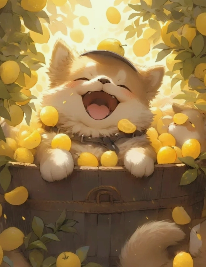 Ảnh cún chibi với nụ cười tỏa nắng