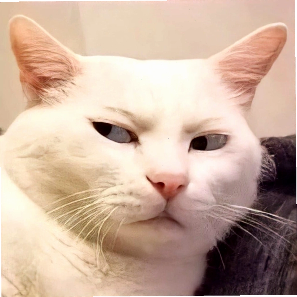Ảnh meme con mèo đang nhìn chằm chằm với vẻ mặt khó hiểu