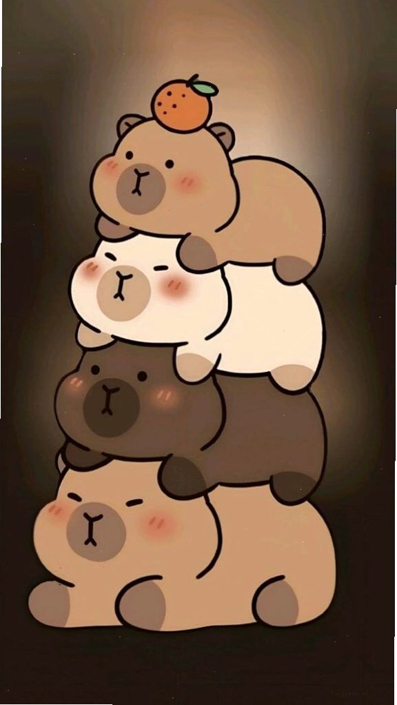Ảnh meme vô tri Capybara chồng chất ấm cúng