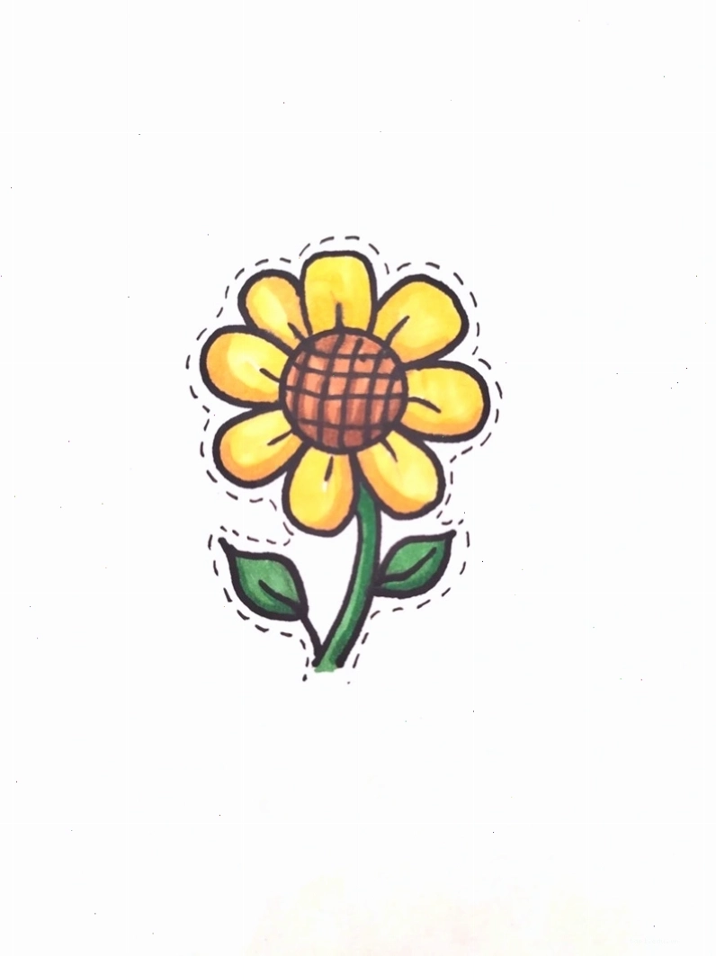 Ảnh nền hoa hướng dương chibi dễ thương, ấn tượng