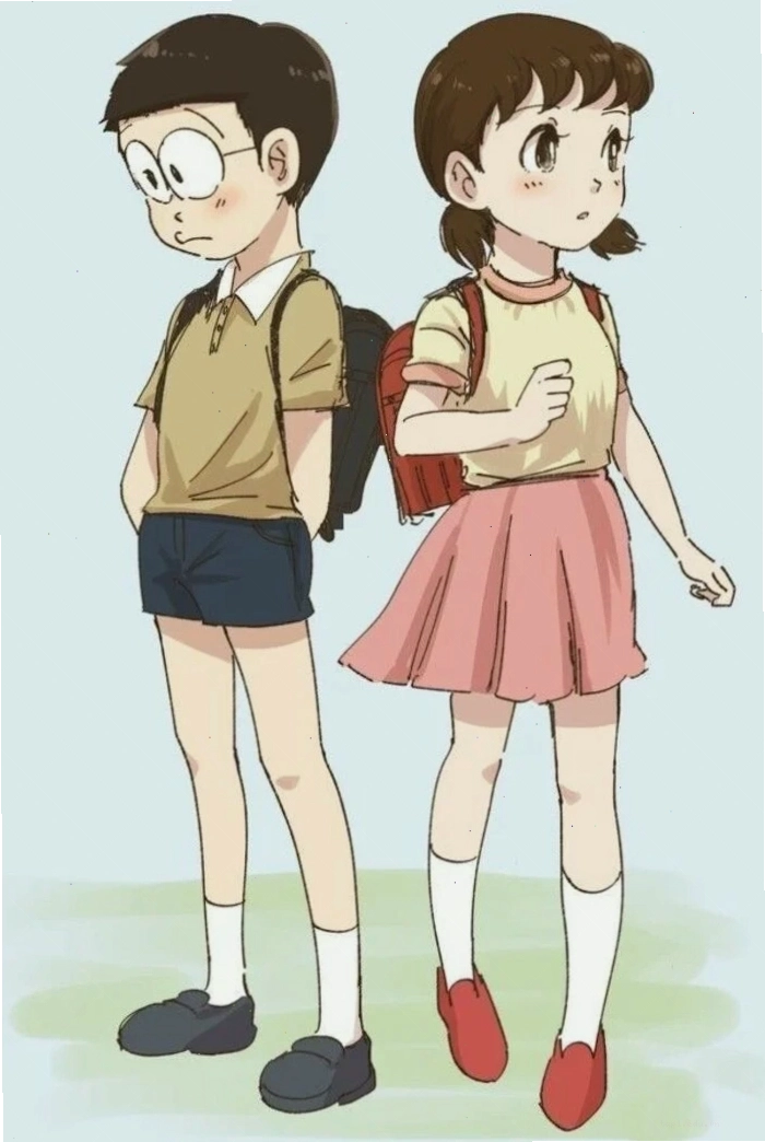 Ảnh Shizuka và Nobita chibi