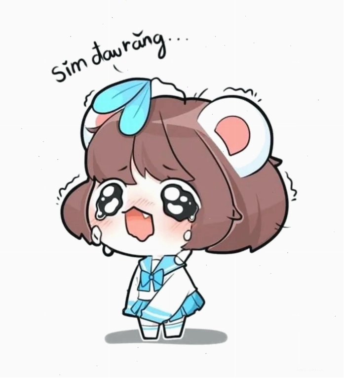Ảnh Simmy chibi cute với biểu cảm vui tươi