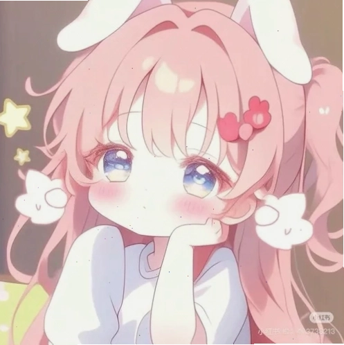 Avatar anime nữ cute với tông màu pastel nhẹ nhàng và biểu cảm đáng yêu