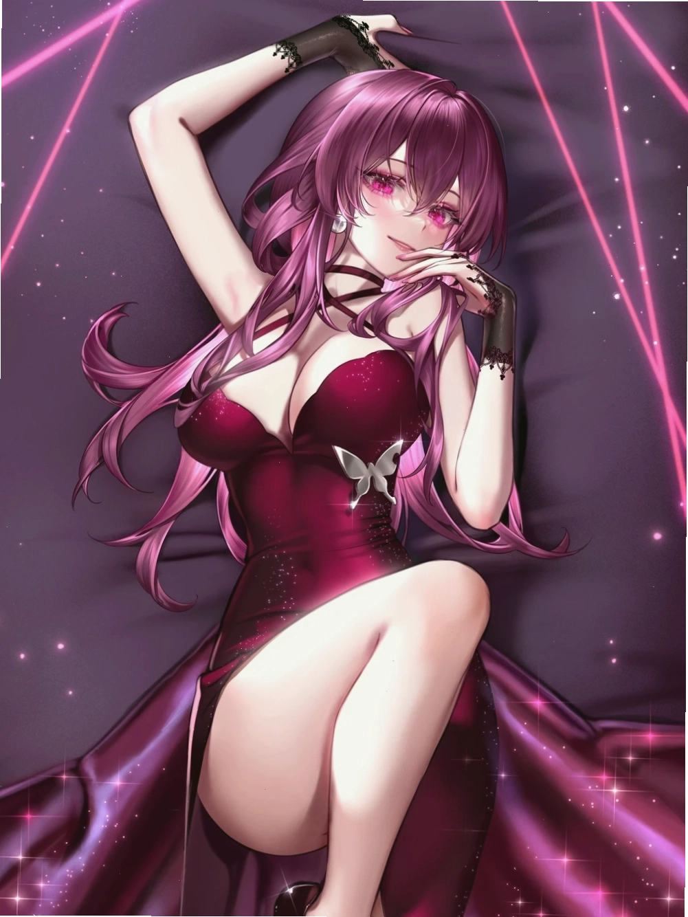 Avatar anime nữ màu hồng cute với phụ kiện dễ thương