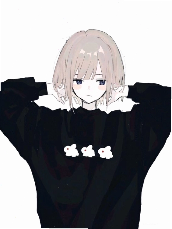 Avatar anime nữ tóc ngắn đẹp với phong cách mờ