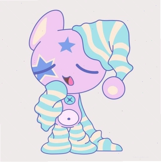 Avatar cute anime chibi nữ với đôi mắt to tròn và biểu cảm ngái ngủ đáng yêu