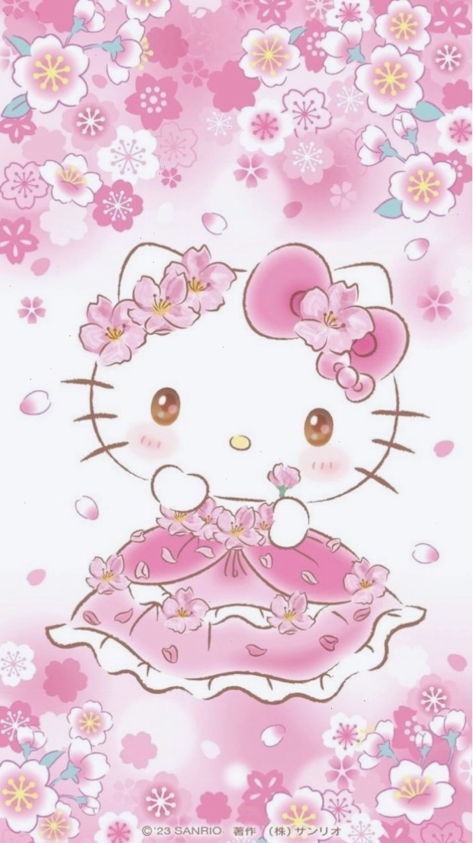 Avatar Hello Kitty cute với tông màu trắng chủ đạo