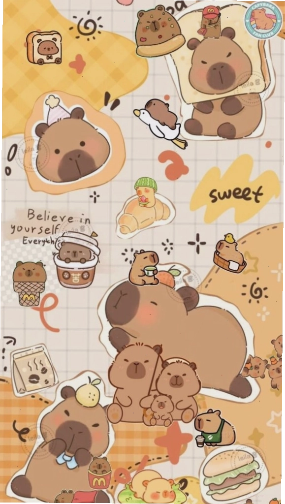 Avatar vô tri cute bộ đôi Capybara