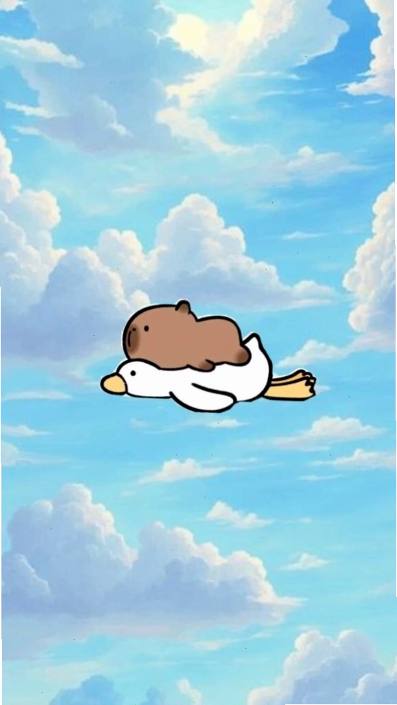 Avatar vô tri cute Capybara lướt mây