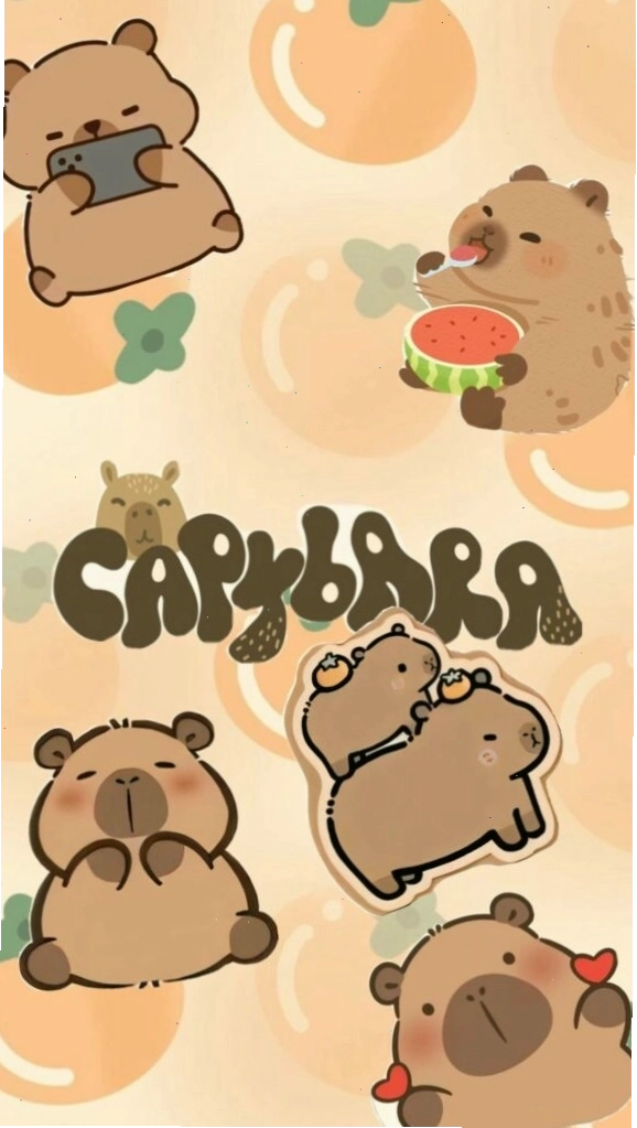 Avatar vô tri cute với Capybara lạc giữa vườn cam