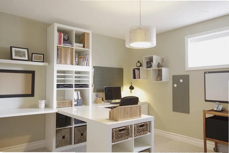 Bàn học liền kệ sách trang trí góc học tập tiện lợi