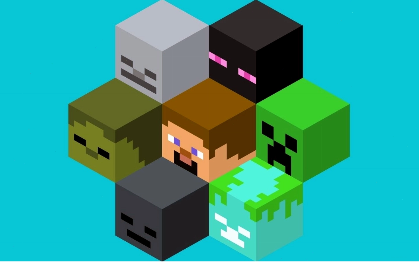 Biểu tượng khối hình Minecraft: Creeper, Zombie, Enderman...