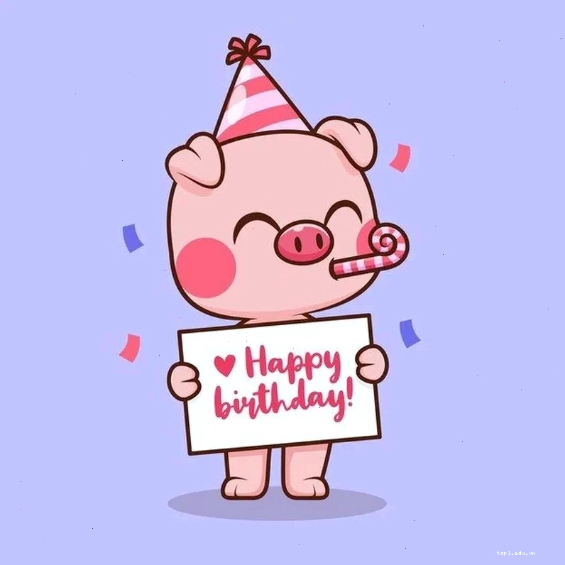 Bộ hình nền hình chibi con heo cực dễ thương