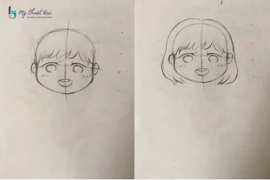 Các kiểu tóc phổ biến cho nhân vật chibi cute