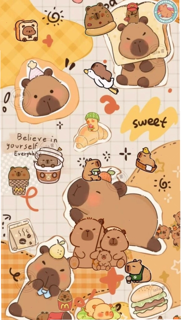 Cặp đôi capybara vô tri chào ngày mới