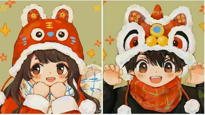 Cặp đôi đáng yêu cùng nhau đón Tết