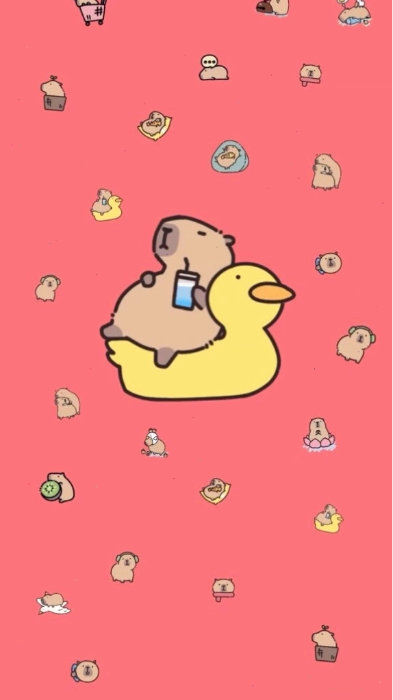 Capybara thư giãn trên phao vịt, một hình ảnh avatar hài hước đầy thư thái