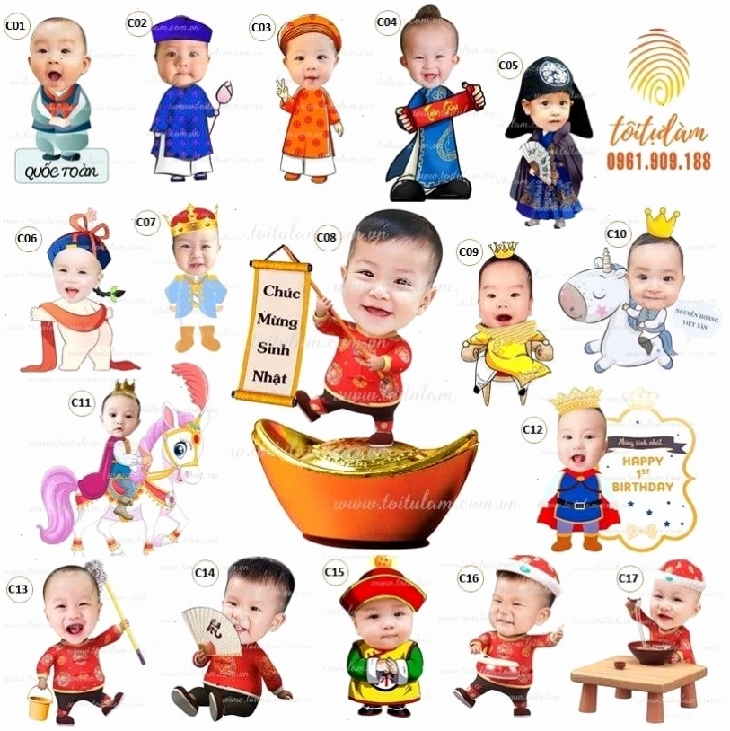 Chibi tết với áo dài Việt Nam, mang không khí xuân