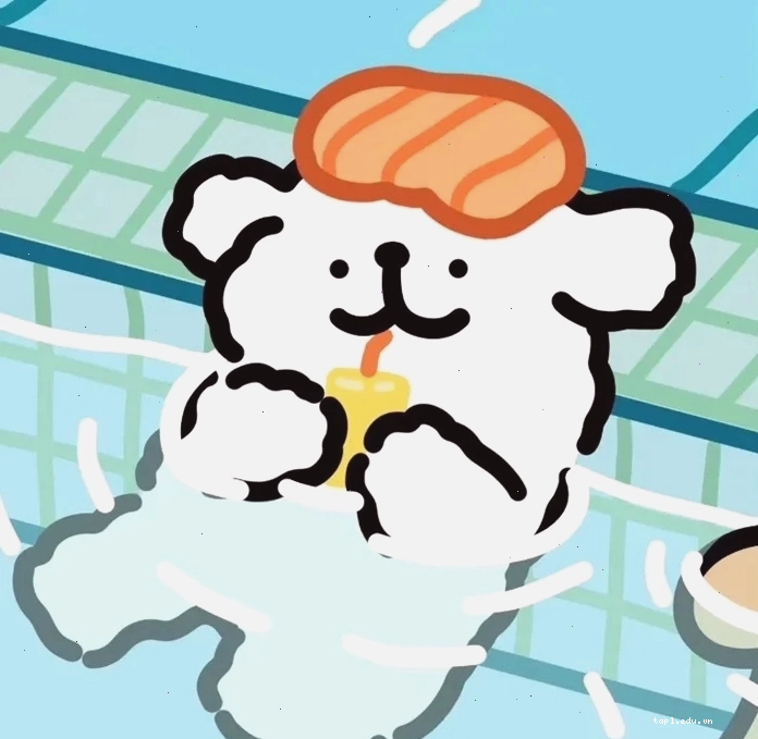Chó anime chibi dễ thương với đôi tai vểnh lên