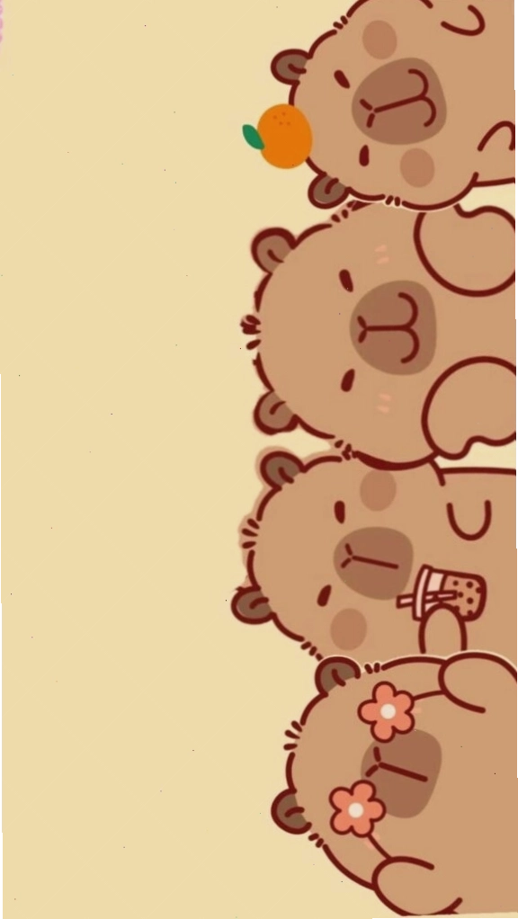 Chú Capybara đáng yêu ngồi xếp hàng với vẻ mặt ngơ ngác, tạo nên ảnh avatar hài hước