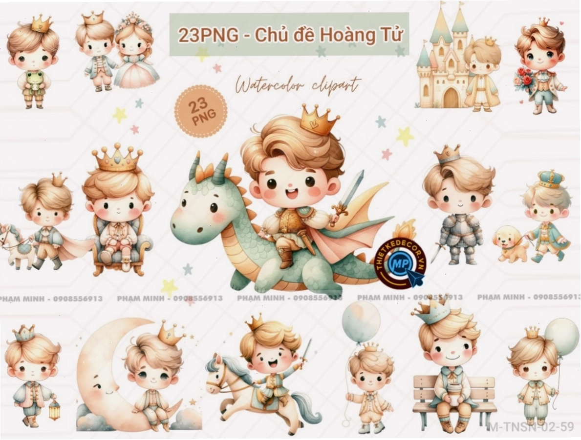 Chủ đề Hoàng tử Cưỡi Rồng cute PNG