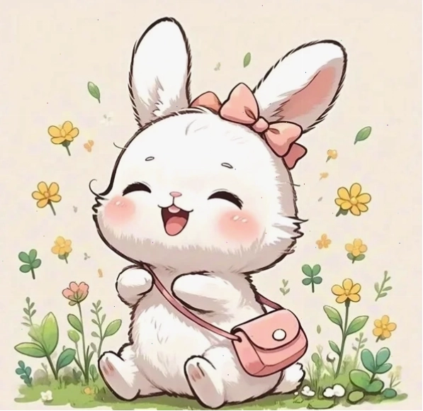 Chú thỏ chibi đơn giản nhưng đầy cuốn hút